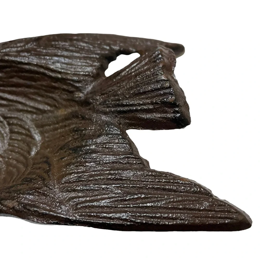 Vintage Cast Iron Ashtrays Sparrow Ornate Detailed Birds Pair Heavy Art Smoking - Picture 4 of 11
